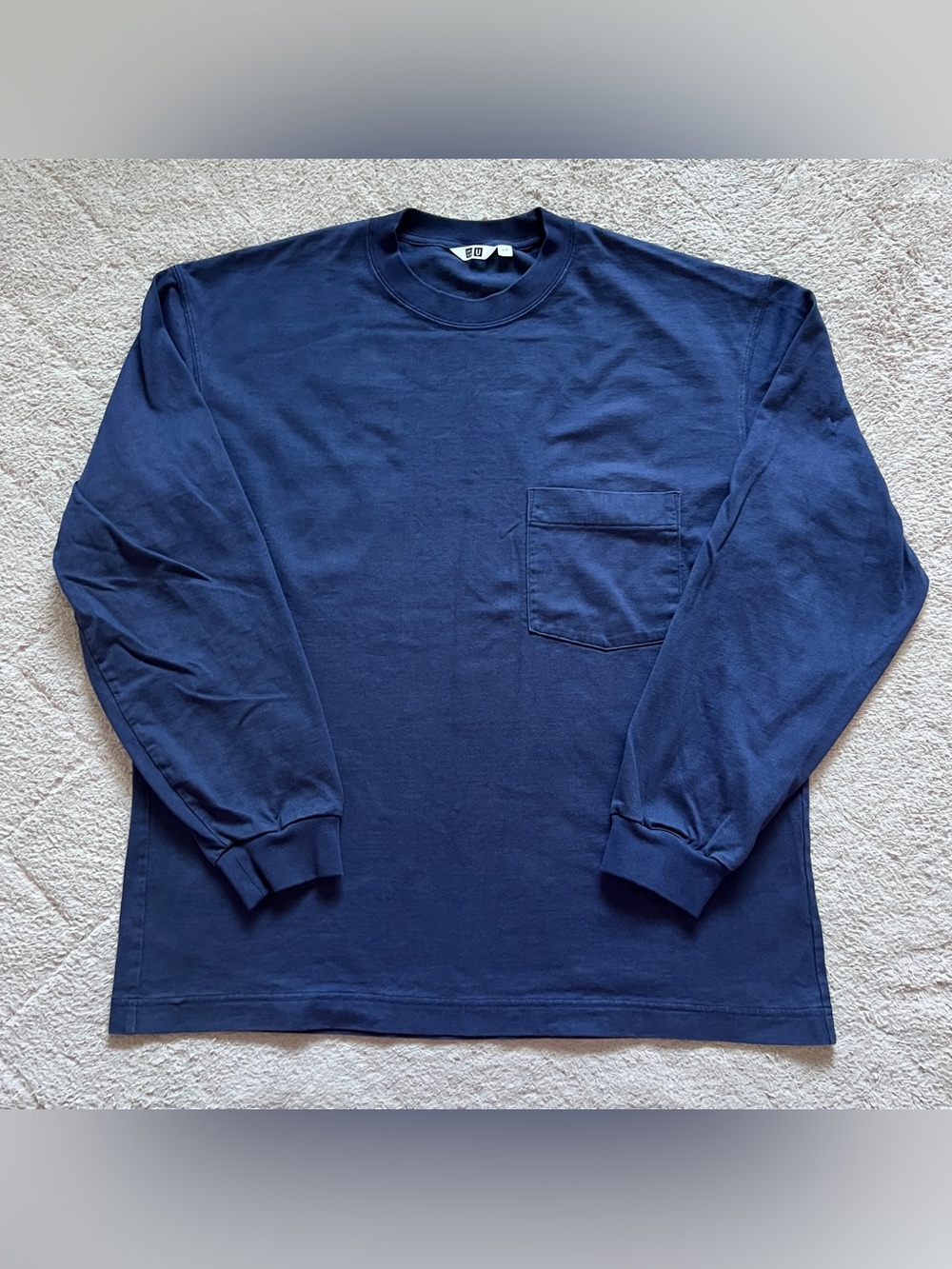 Uniqlo U Long Sleeve Cotton Shirt Minimalist Capsule Sustainable Unisex Sz L